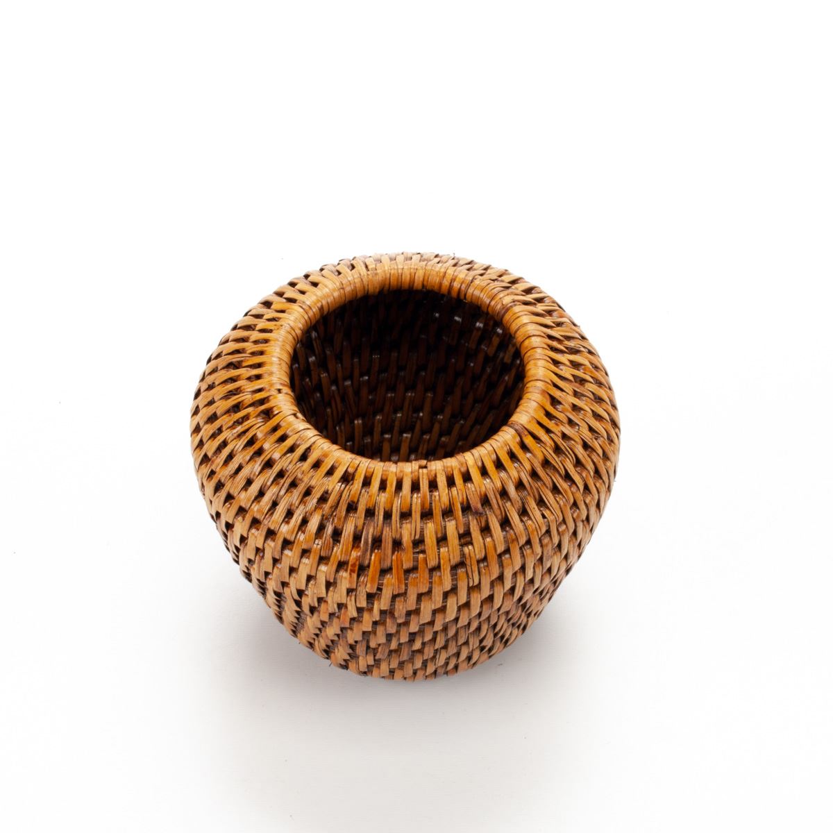 Small Decorative Wicker Rattan Flower Pot, 12.5cm*9cm