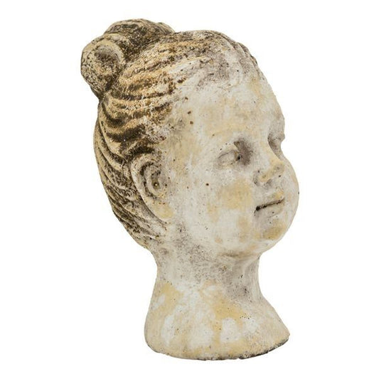 Ceramic Girl Bust – Charming Decoration for Garden or Interior, 14х12х21 cm