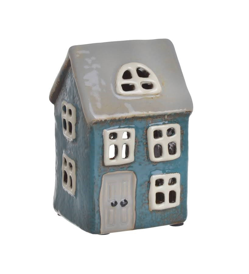 Romantic Ceramic House Candle Holder – Glowing Windows, 7.5х7х12 cm