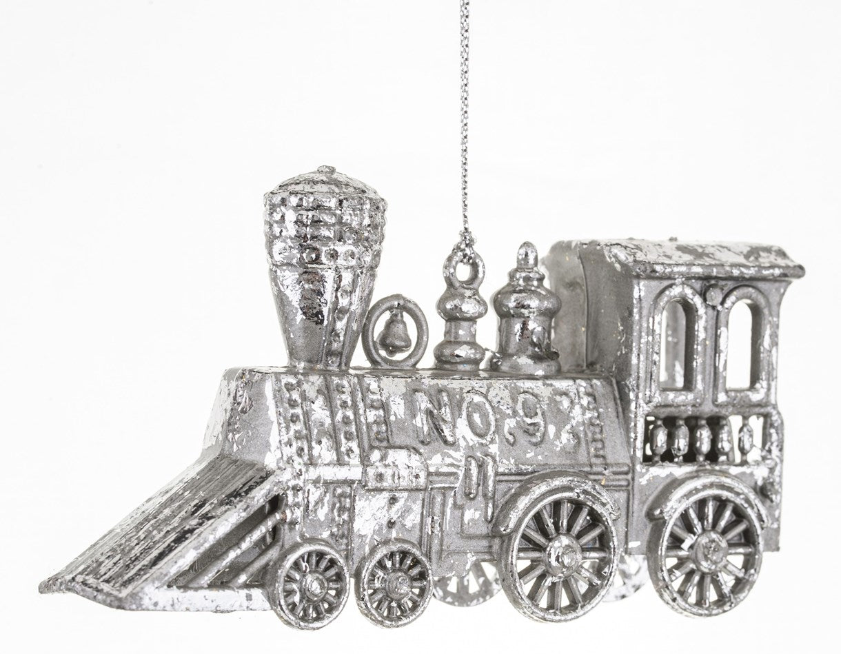 New Year decoration Train Silver, 6*12*3 cm, 133129 New Year decoration, 133129