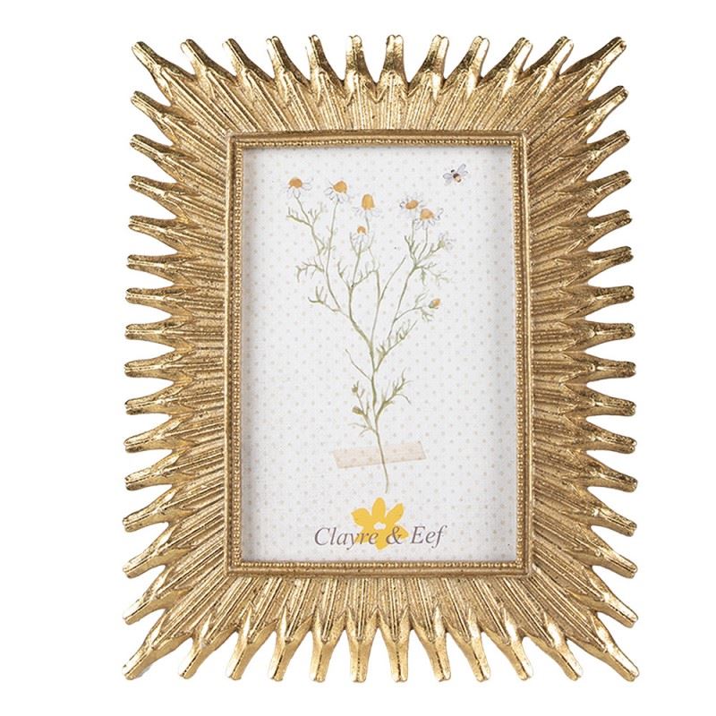 Golden sun photo frame