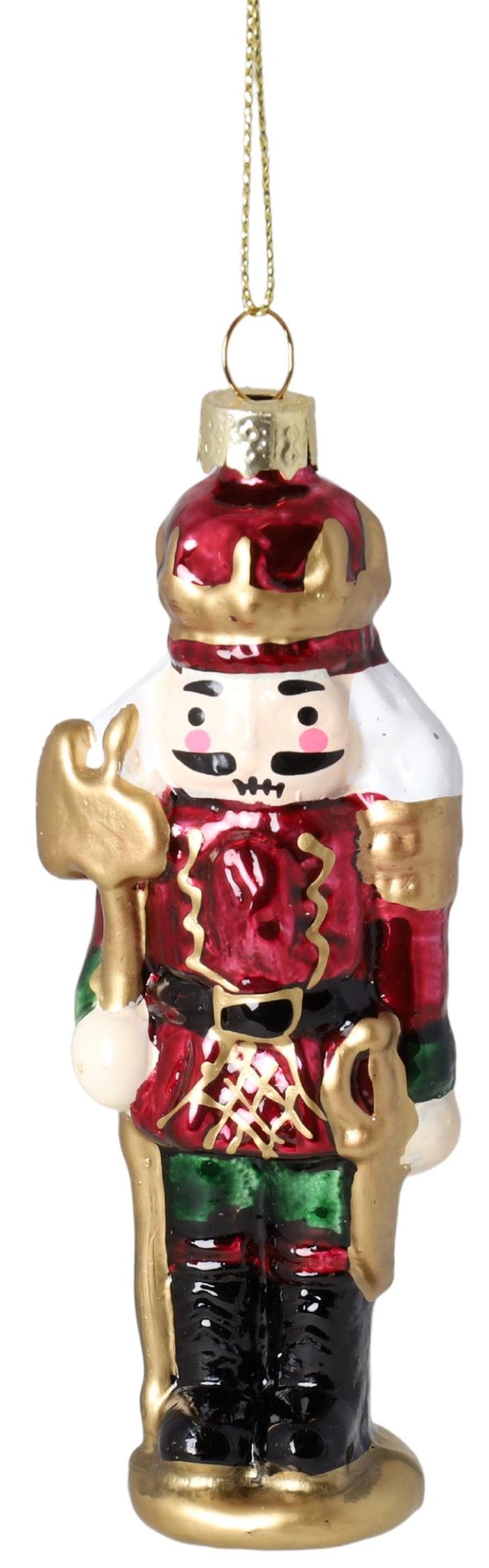 Set of glass ornaments for the Nutcracker tree, 2 pcs., 4.5*3*12.5 cm, 3541* Set of New Year's ornaments, 2 pcs., 3541*