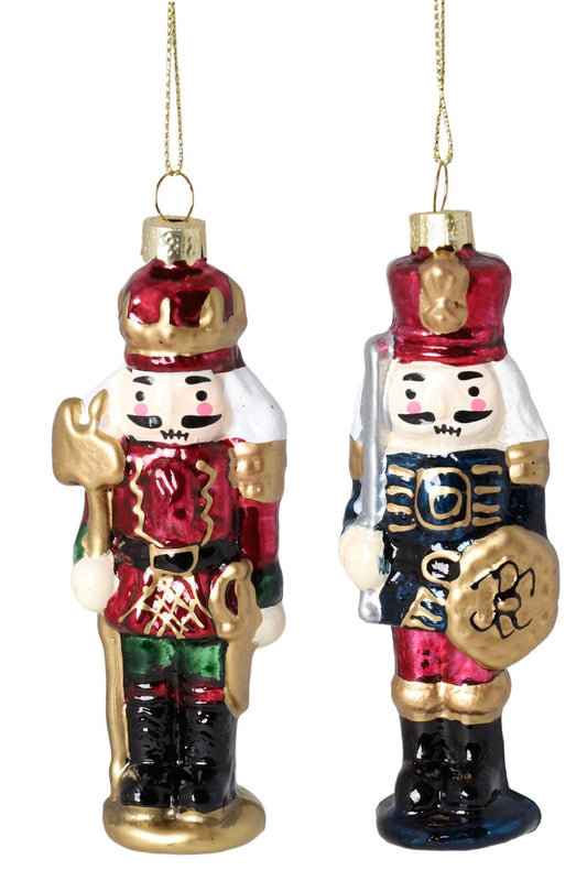 Set of glass ornaments for the Nutcracker tree, 2 pcs., 4.5*3*12.5 cm, 3541* Set of New Year's ornaments, 2 pcs., 3541*