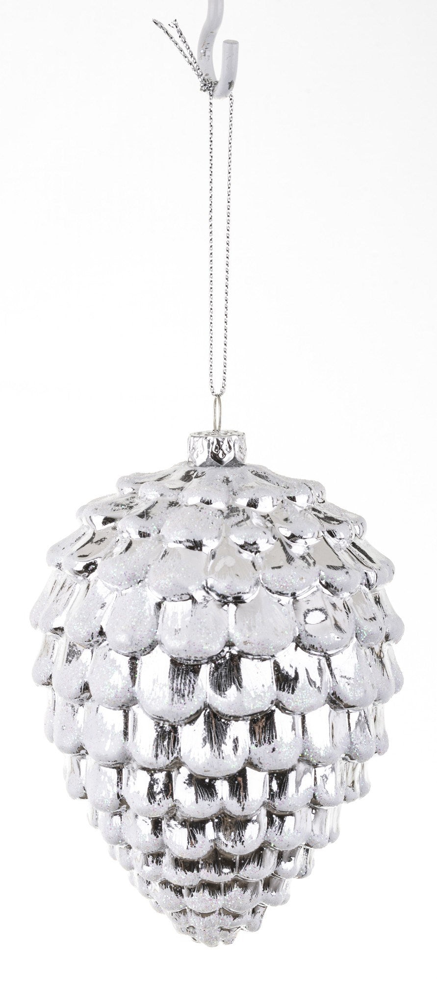 New Year's decoration Cone Silver, 12*8*8 cm, 133404 New Year's decoration, 133404