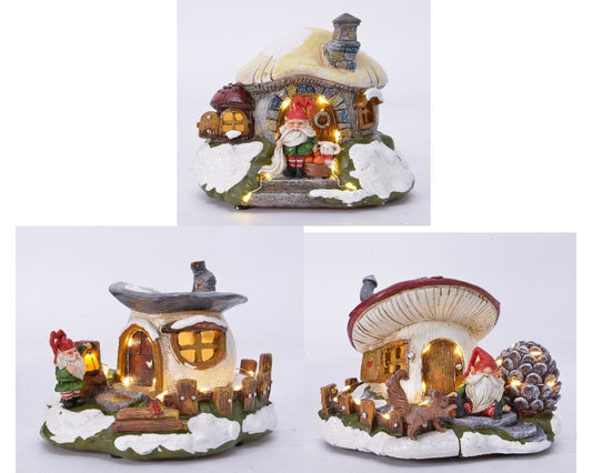 New Year figure LED Gnome house, 19*15*13 cm, 48.5594