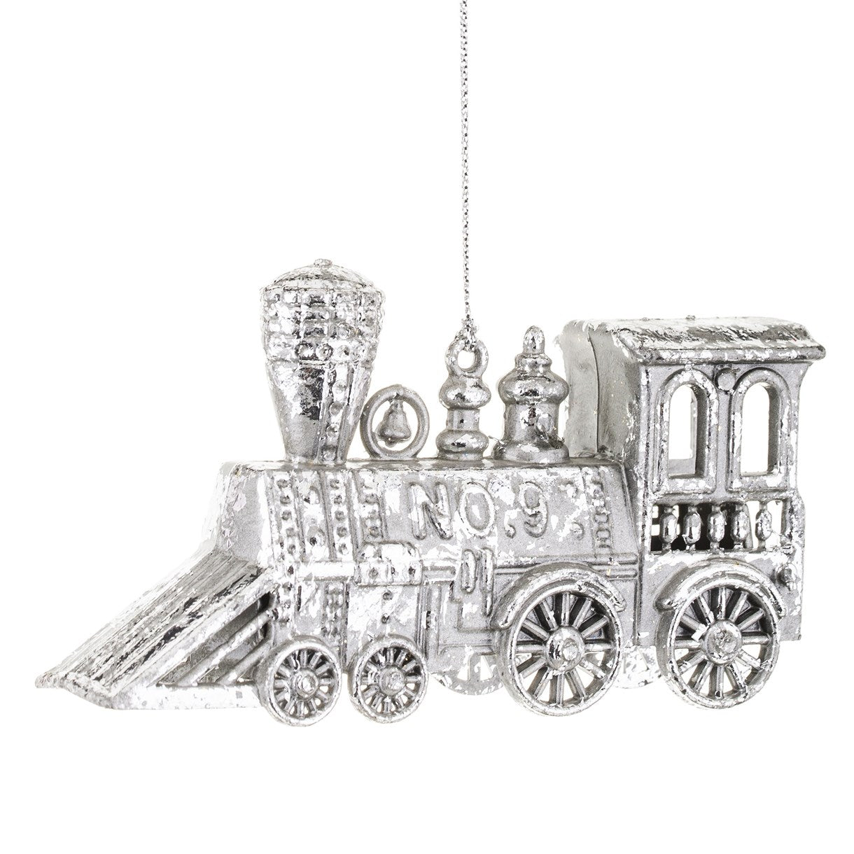 New Year decoration Train Silver, 6*12*3 cm, 133129 New Year decoration, 133129