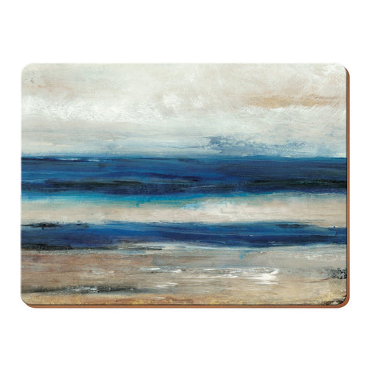 Creative Tops Retro Spot Large Cork-Backed Placemats – Set of 4, Fun Colorful Table Mats for Family & Everyday Dining