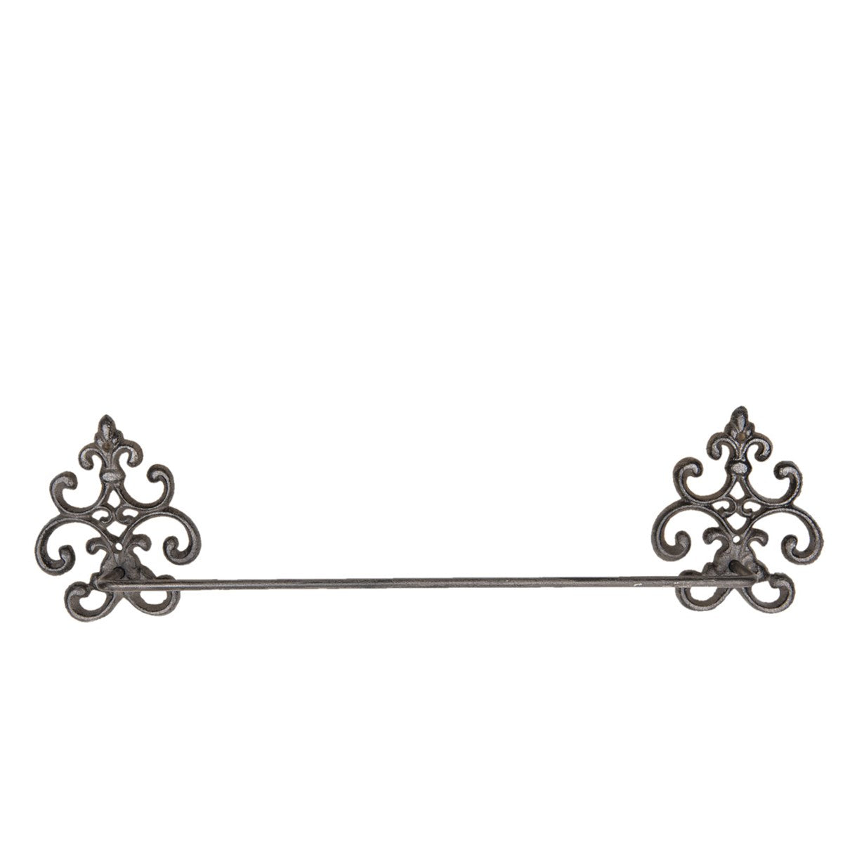 Vintage towel holder with decorative monograms