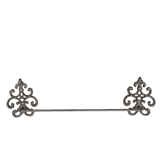 Vintage towel holder with decorative monograms