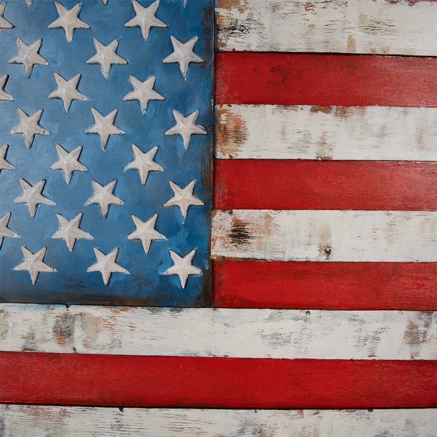 Vintage 3D Metal Wall Art – American Flag, 39x26.4 in (97х3х66 cm)