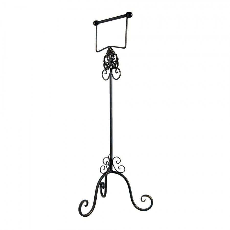 Vintage Wrought Iron Toilet Paper Holder, 27х24х70 cm