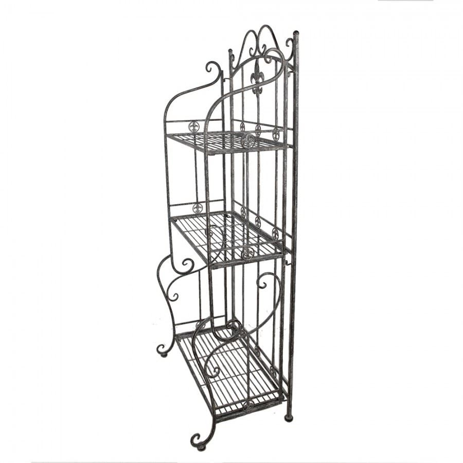 Fleur-de-Lis Vintage Iron Shelf Unit, 24x16.8x60 in (60х42х150 cm)