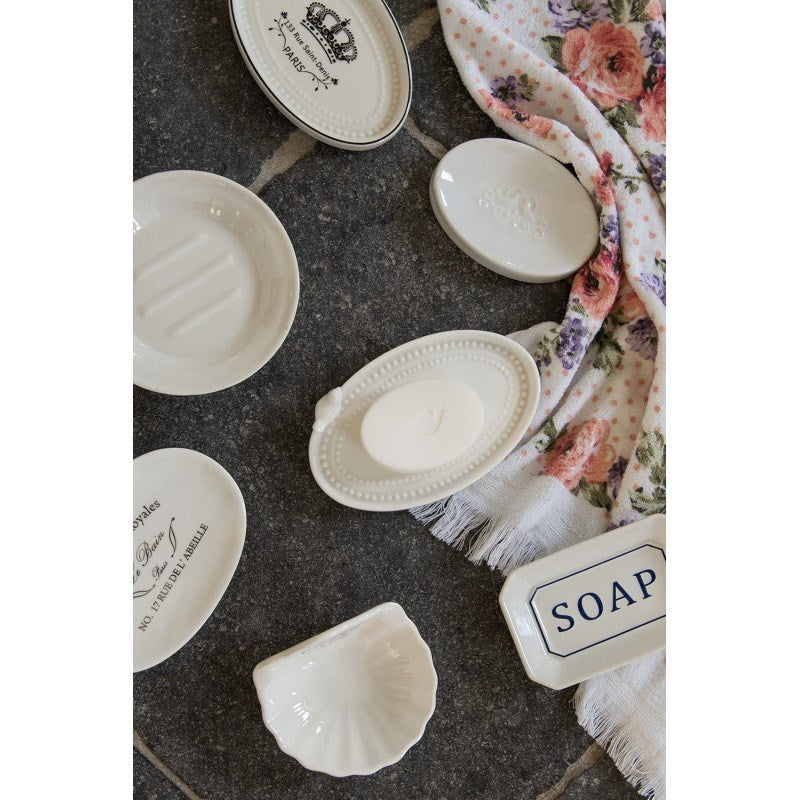 Soap dish in vintage style Clayre & Eef, 15*10*2 cm, 64775