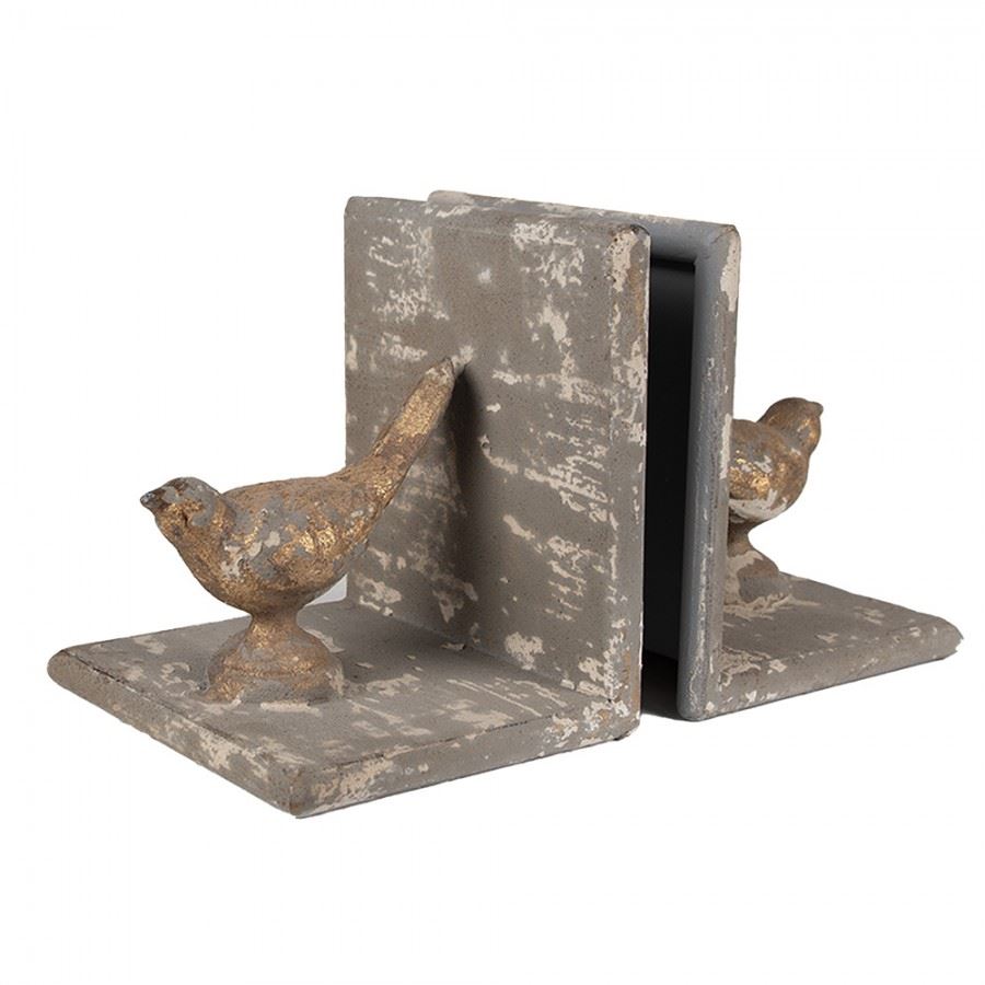 Vintage Shabby Chic Iron Bird Bookends 10.4x6x6.4 in (26х15х16 cm)