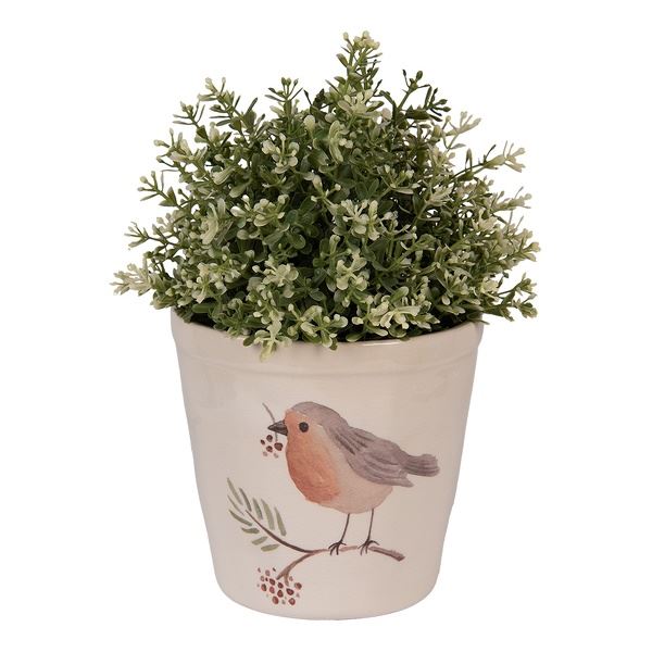 Ceramic Flower Pot in Vintage Style Bird, 15*14 cm, 6CEVGP0001M