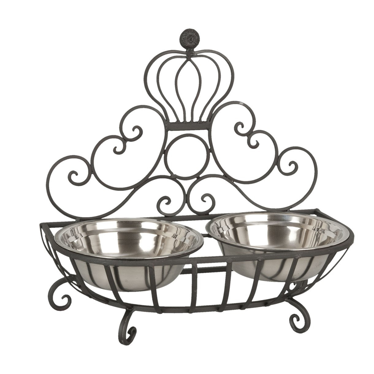 Royal Double Dog Bowl Feeding Station – Modern Food & Water Set