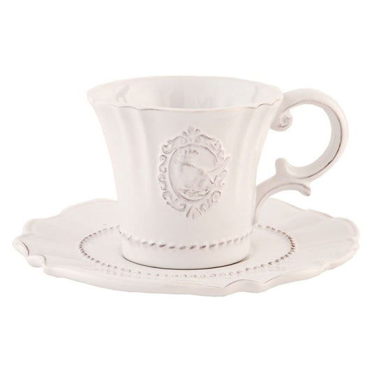 Cup and saucer in vintage style, 125 ml, 6CE0273