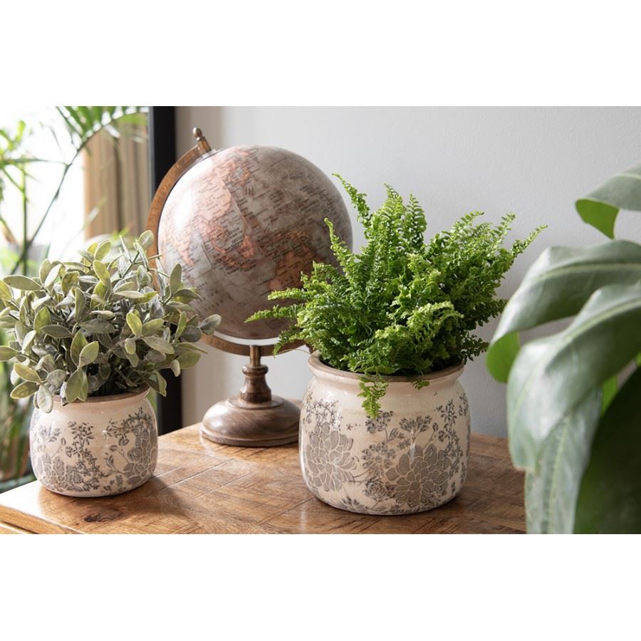 Shabby Chic Vintage Crackle Planter, 5x3.6 in (12х9 cm)