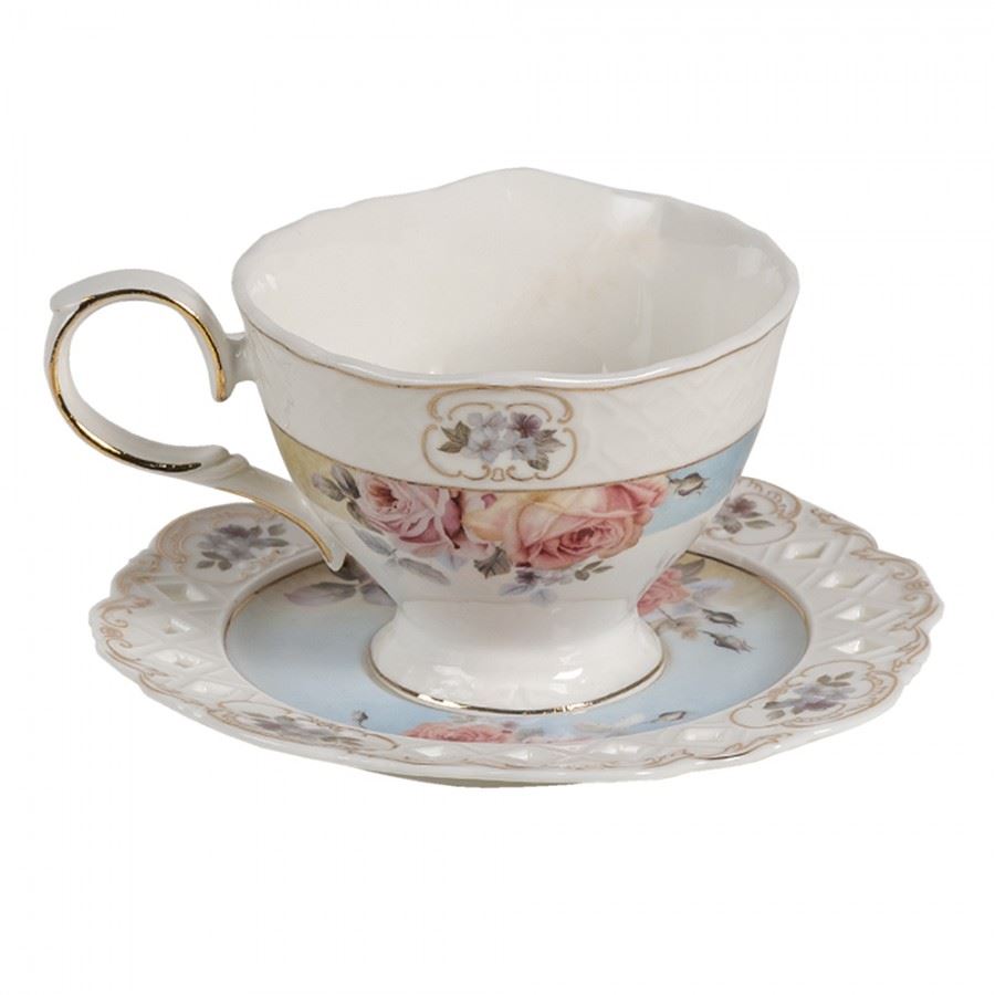 Cup and saucer Flowers, 200 ml, 6CE1272