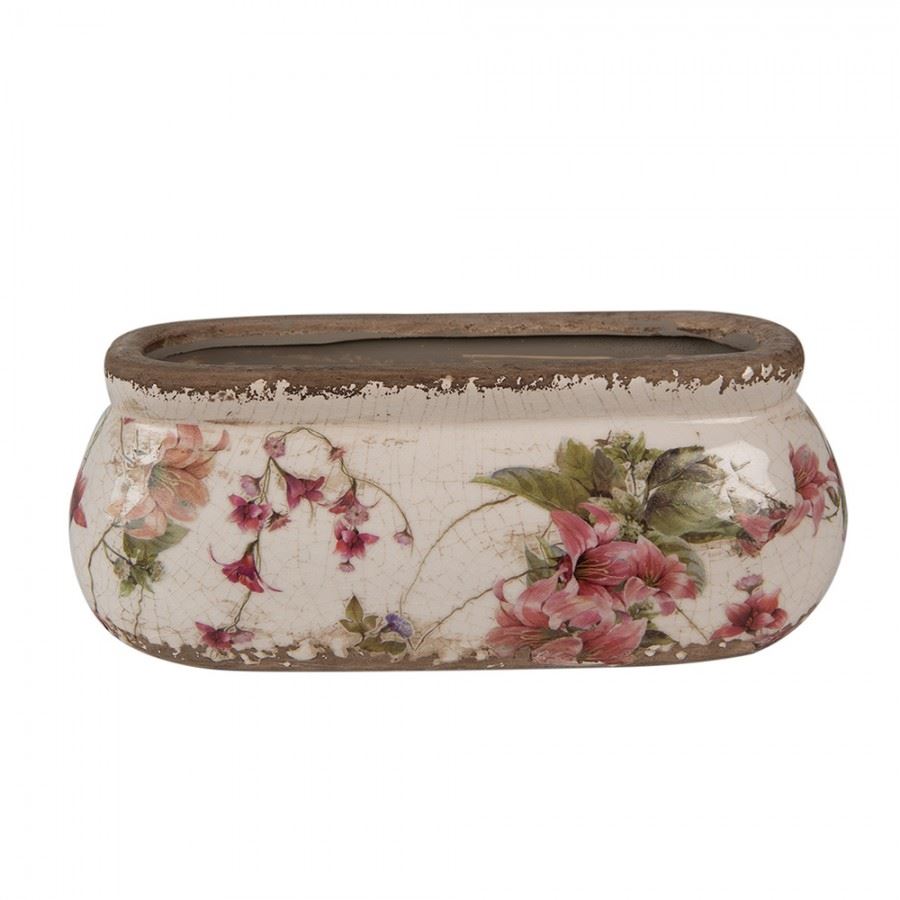 Ceramic flower pot in vintage style, 18*7*7 cm, 6CE1603S