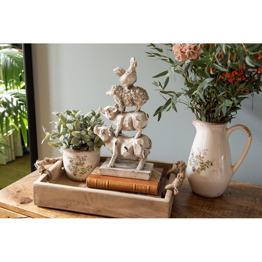 Shabby Chic Vintage Crackle Planter, 16х14 cm