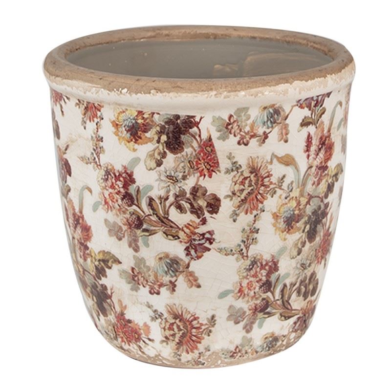 Shabby Chic Harmony Ceramic Planter, 5.6x5.2 in (14x13 cm)
