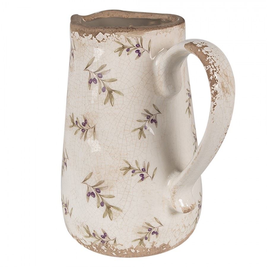 Decorative ceramic jug in vintage style Olives, 16*12*18 cm, 6CE1671M