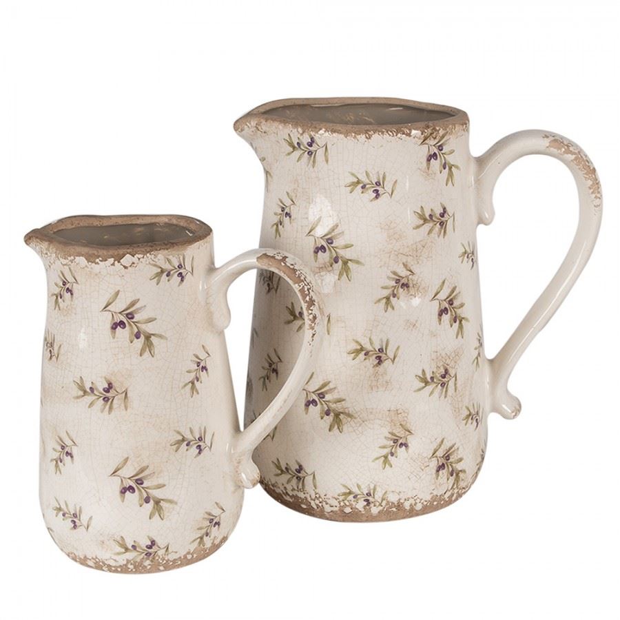Decorative ceramic jug in vintage style Olives, 16*12*18 cm, 6CE1671M
