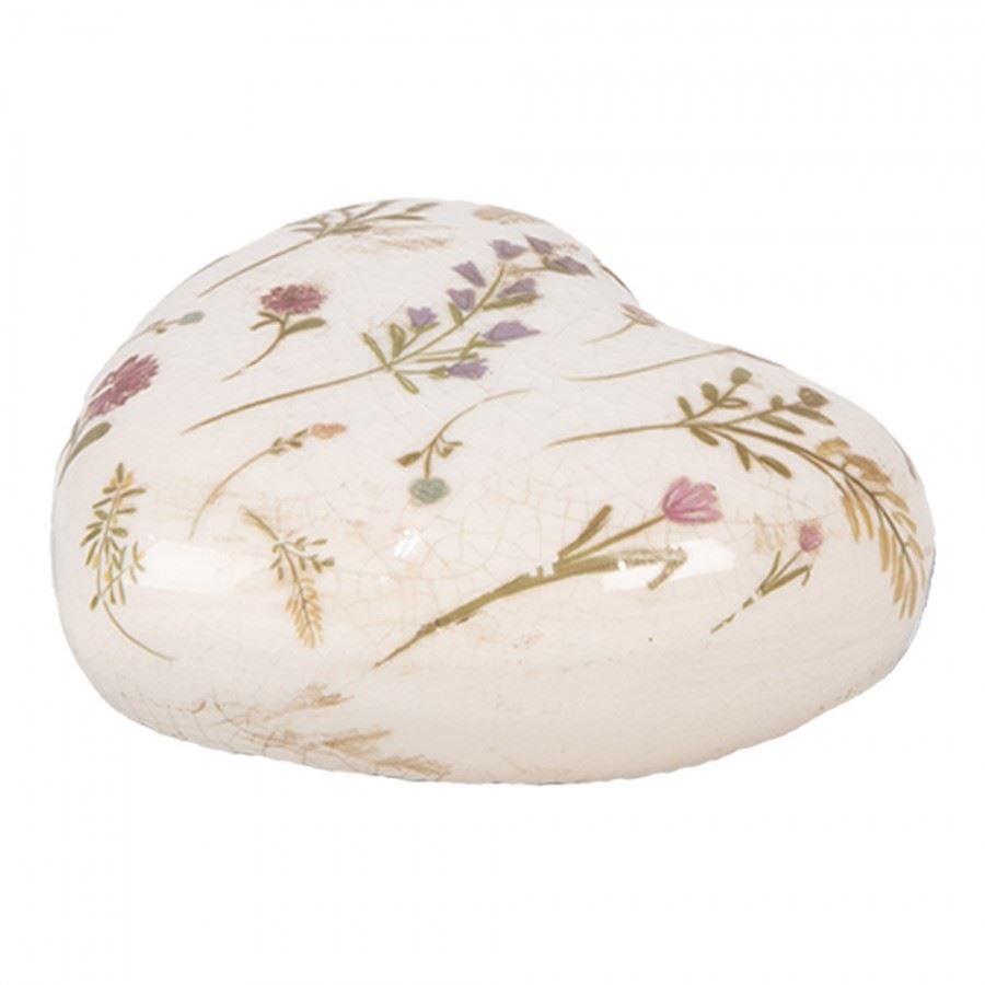 Ceramic figurine Heart of Colored Flowers, 11*11*4 cm, 6CE1917