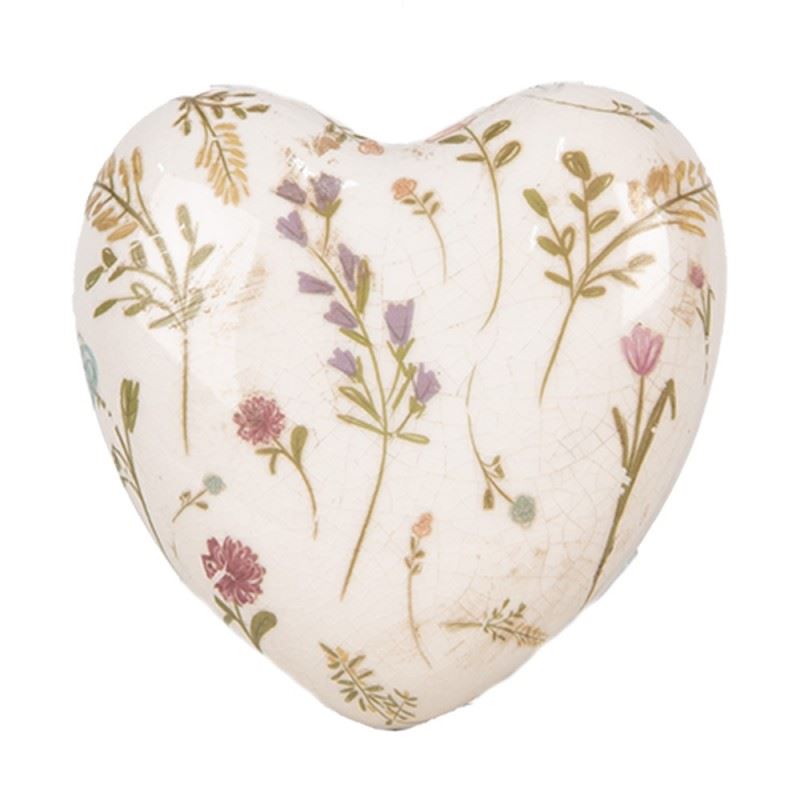 Ceramic figurine Heart of Colored Flowers, 11*11*4 cm, 6CE1917