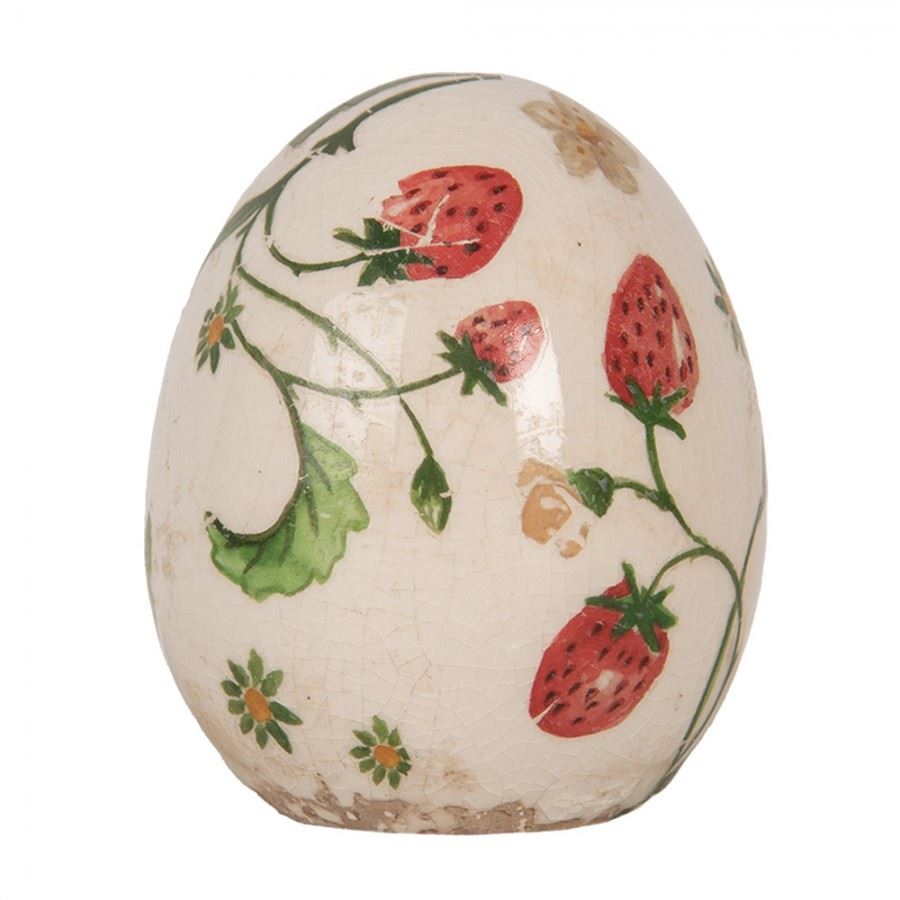 Ceramic figure Egg Strawberries, 7*9 cm