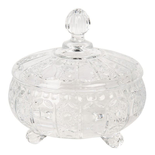 Footed Elegant Glass Bonbonniere – For Sweets, Nuts & Dried Fruits