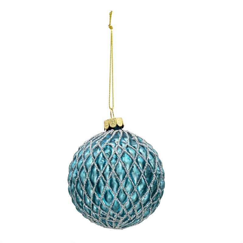 Set of New Year's decorations, 4 pieces, 8 cm, 6GL3287 New Year's decoration, 4 pieces, 6GL3287
