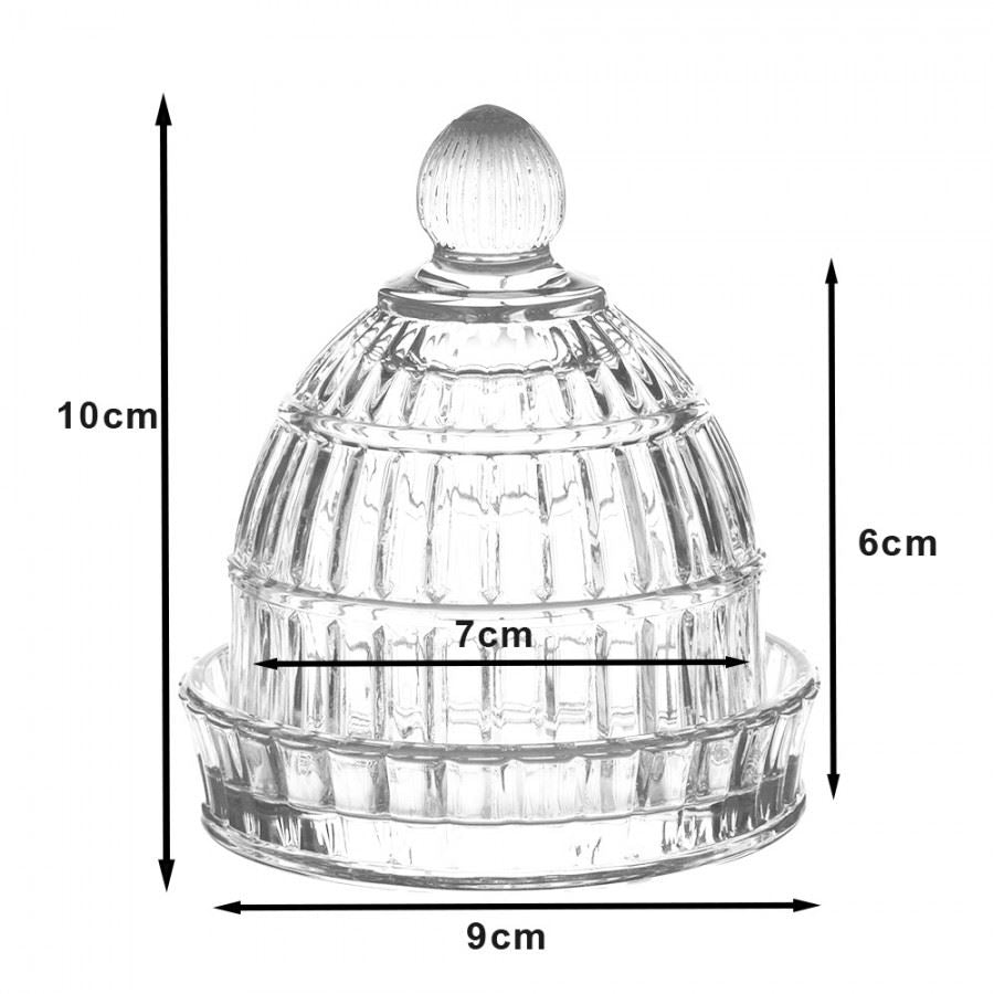 Classic Small Glass Cloche Dome, 9х10 cm