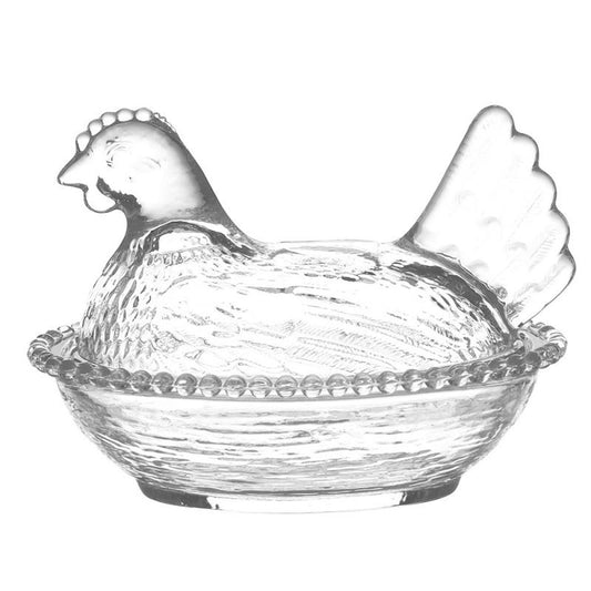 Chicken glass bonbonniere for sweets/nuts/dried fruits