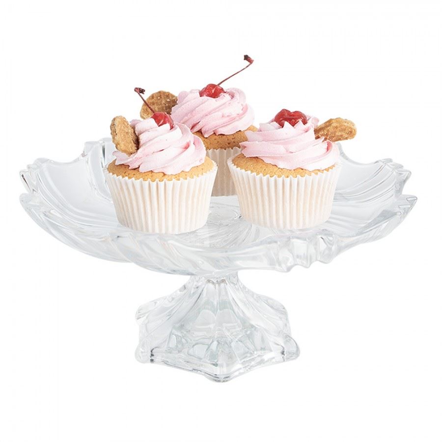 Crystal Glass Cake Stand – Elegant Dessert Display Platter