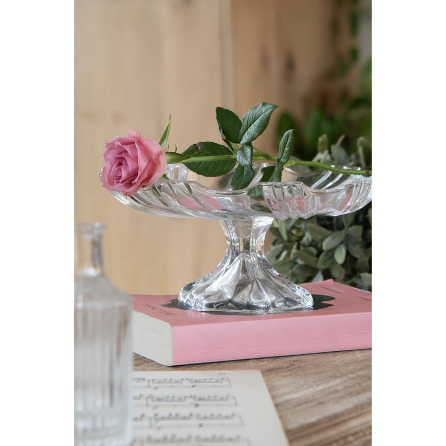 Crystal Glass Cake Stand – Elegant Dessert Display Platter