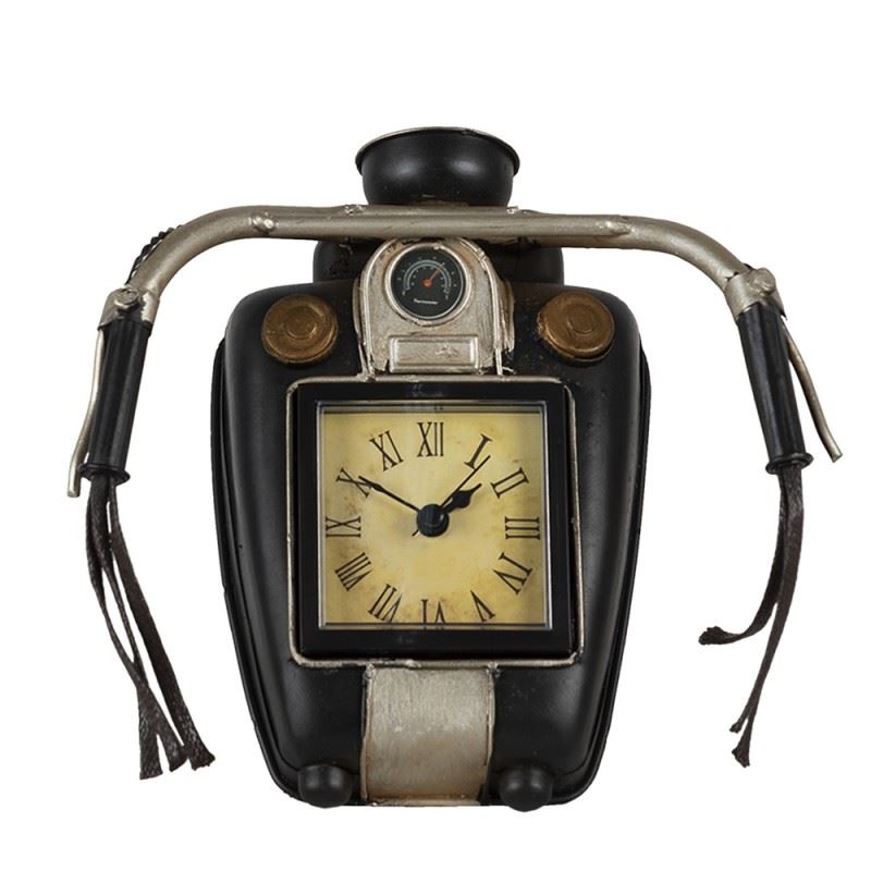 Decorative vintage motorcycle-shaped desk clock 