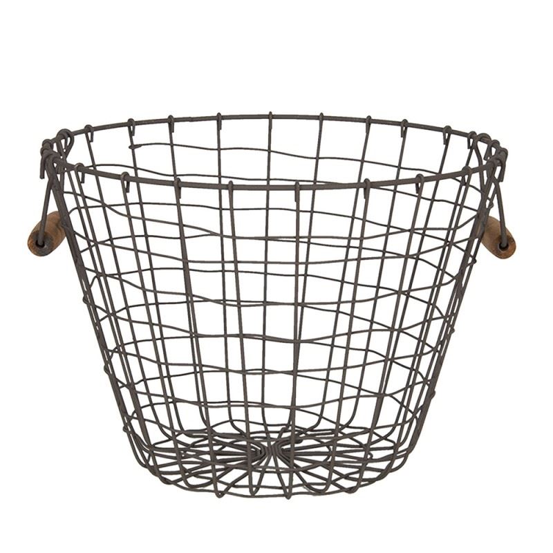 Vintage European Wire Metal Basket, 12x11.2 in (30*28 cm)