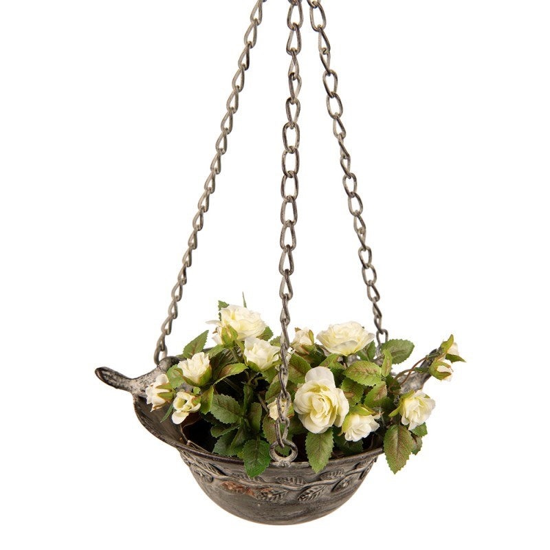 Romantic Antique Blossom Hanging Planter 9x18.4 in