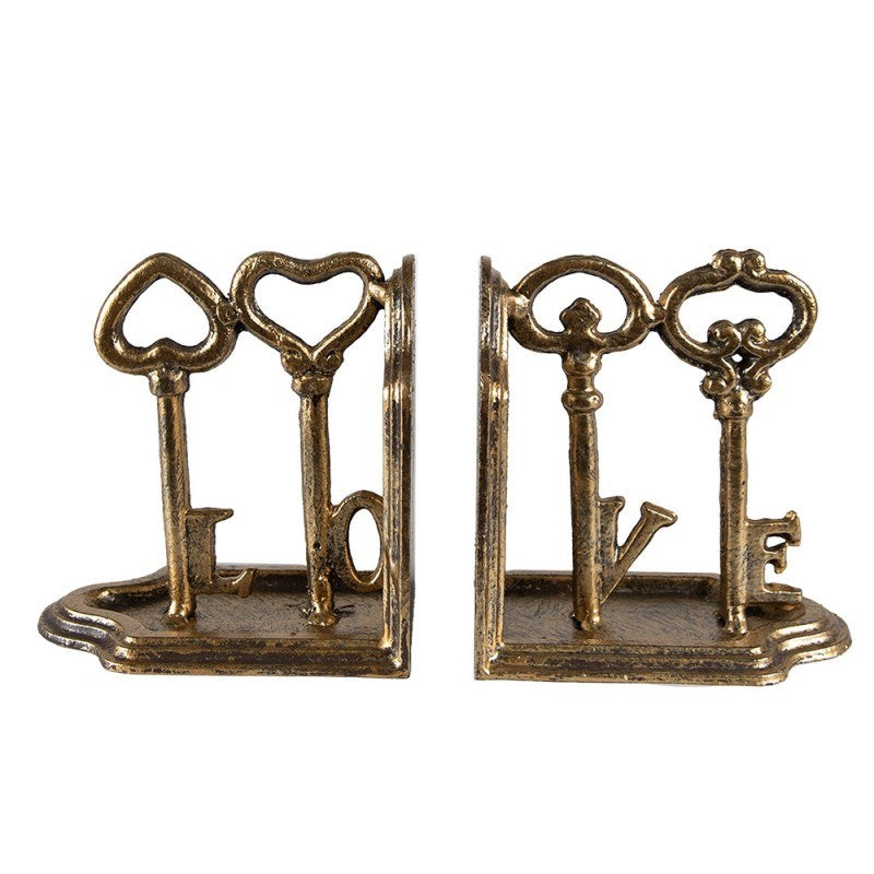 Vintage Iron Key Bookends – Set of 2,  4.4x3.2x5.2 in (11х8х13 cm)