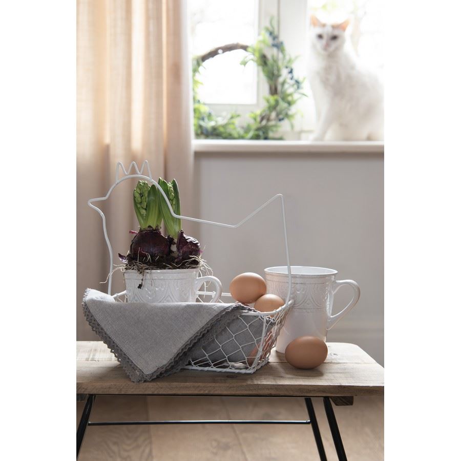 Decorative chicken basket for kitchen