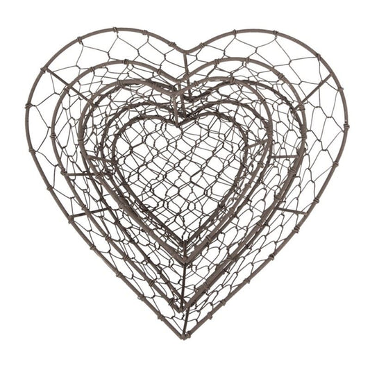 Heart metal storage basket, 20*20*6 cm, 6Y5541M