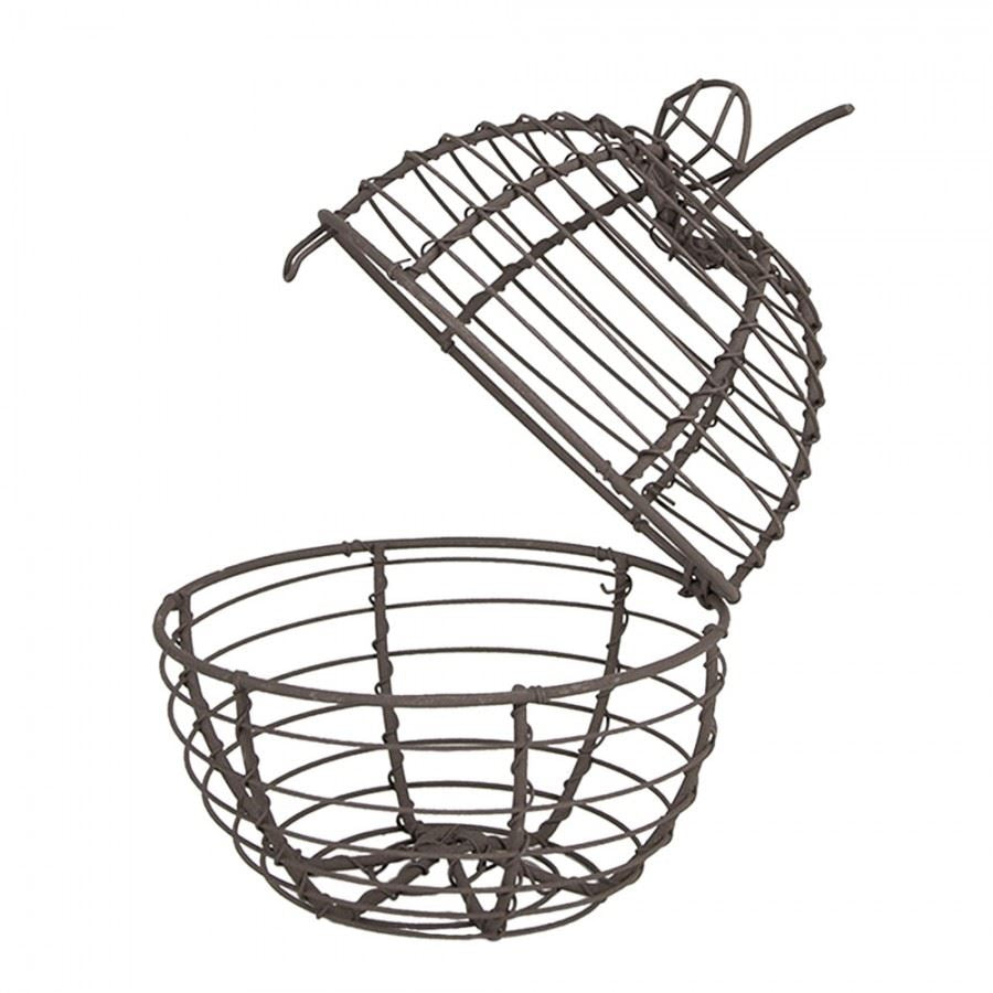 Vintage Apple-Shaped Metal Wire Basket 4.4x5.6 in (11*14 cm)