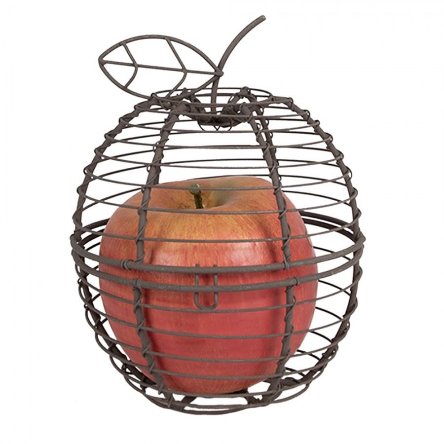 Vintage Apple-Shaped Metal Wire Basket 4.4x5.6 in (11*14 cm)