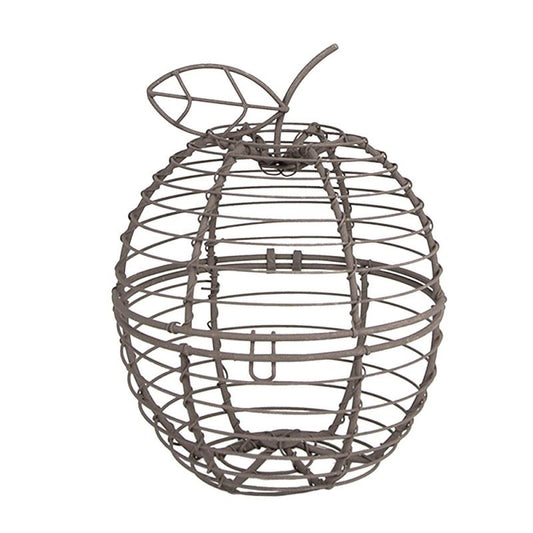 Vintage Apple-Shaped Metal Wire Basket 4.4x5.6 in (11*14 cm)