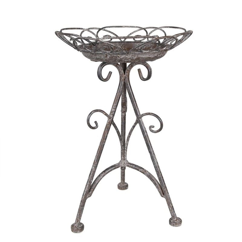Rustic Round Iron Plant Table, 8.8x12.8 in (22х32 cm)
