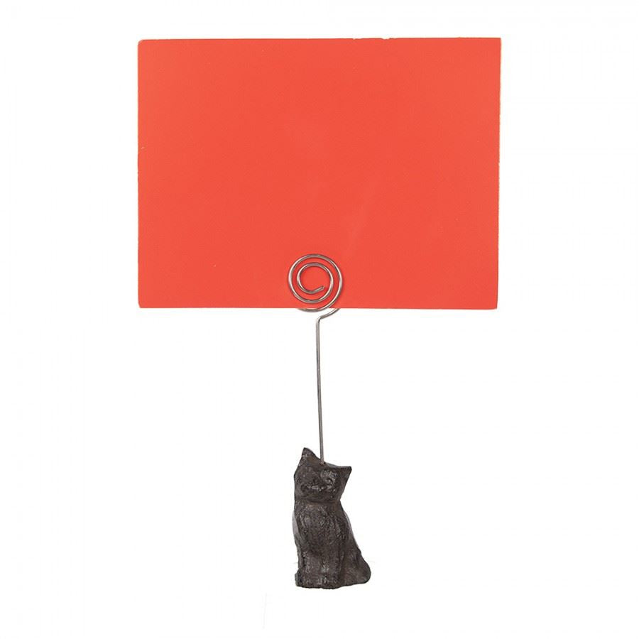 Charming Cat Metal Card & Photo Holder, 3х3х14 cm