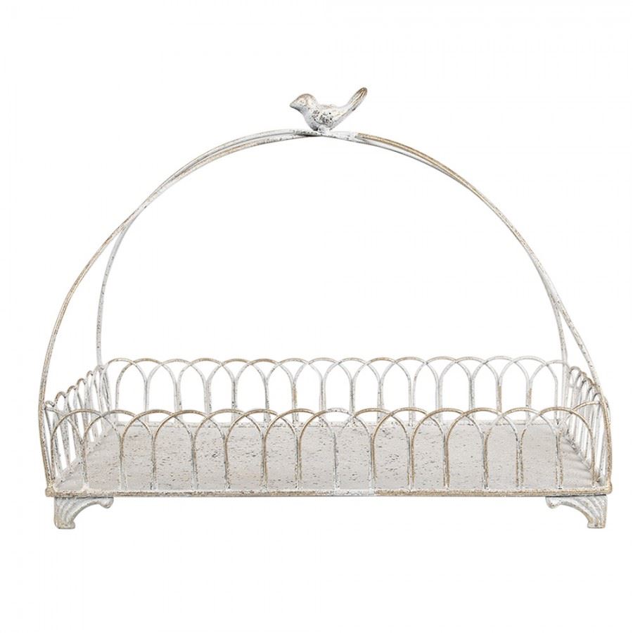 Shabby Chic Vintage Metal Decorative Basket 12x6x9 in (30*15*22 cm)