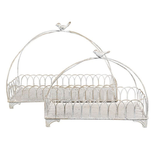 Shabby Chic Vintage Metal Decorative Basket 12x6x9 in (30*15*22 cm)